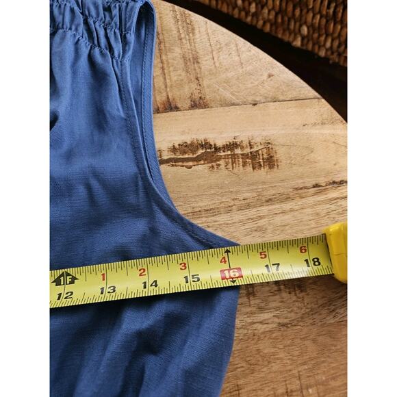 Grace Karin V-Neck Sleeveless Elastic Waist Maxi Linen Blend Dress Size M EUC - Picture 6 of 10